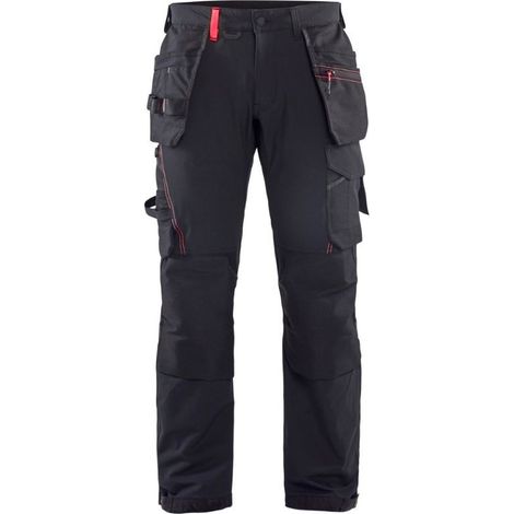 Pantalon artisan stretch 4D BLAKLADER 1522 - Noir / Rouge - 40 - Jambes courtes (1/4)