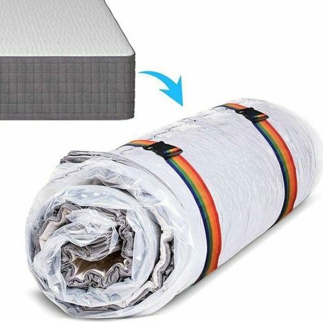 QORVA-Sacs sous vide pour matelas pour déménagement - Sac de rangement pour matelas - Sacs de rangement sous vide pour économiser de l'espace pour matelas extra-large en latex/éponge robuste (taille : (1/4)