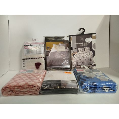 Lot de 6 - FINLANDEK LOVELY CASA ATMOSPHERA - Parures de couette - 240x220cm 100% Coton - Qualité supérieure 57 fils et Percale - Voir photos (1/4)