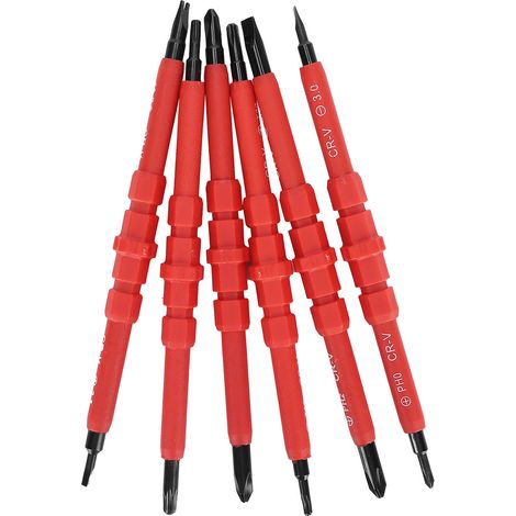 Tournevis isolé 2 en 1 embouts cruciformes, outil à main d'électricien, quincaillerie professionnelle, 21826 (1/5)