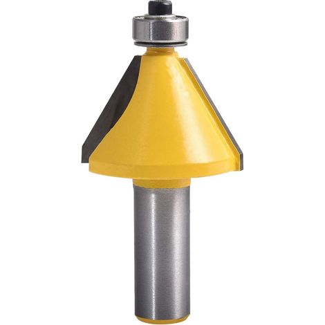 Fresa para chaflán y avellanado de 30 grados, fresa para chaflán con vástago de 1/2 pulgada y punta de carburo, fresa para madera (fresa de 1/2" y 30 grados)
