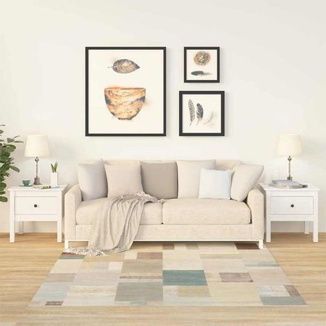 Tables d'appoint 2 pcs-Table basse-Table Salon Blanc 50x50x49 cm Bois massif de pin 733118 (1/5)