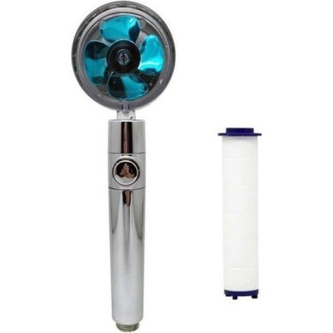 1 Pommeau de douche haute pression,économie d'eau 35%,filtre hygiénique,ABS,bleu,pour salle de bain (1/4)
