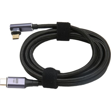Câble USB-C Magnétique Multifonction 8K 60Hz, Charge Rapide PD 100W 20Gbps, Longueur 2m Coudé (1/5)