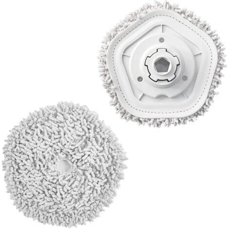 Lot de 2 Chiffons pour Dreame W10/W10 Pro de Rechange pour aspirateur Robot, Lavable Tampon de Vadrouille, pour Tous Types de Sols