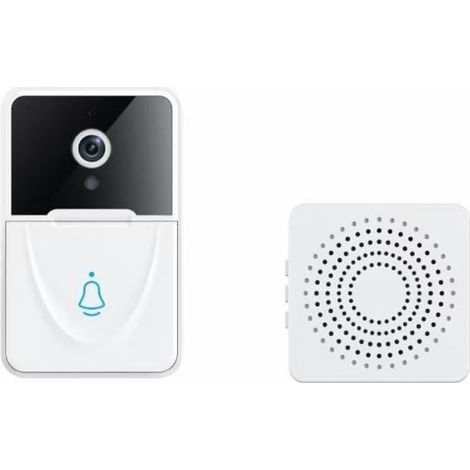 Sonnette vidéo intelligente WIFI HD IR - Carillon sans fil - Vision nocturne - Voix bidirectionnelle