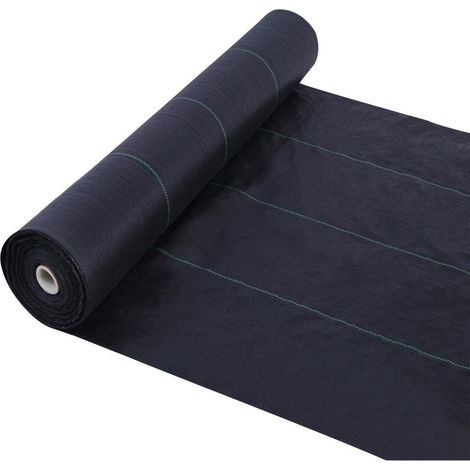Toile de paillage 10mx4m 70g/m² - Bâche géotextile anti-mauvaises herbes anti-UV perméable à l'eau anti-repousse (1/5)