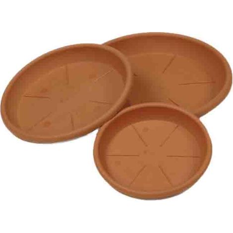 Soucoupe Terracotta 30cm Drainage Et Protection Pour Pots (aspect Terracotta) - Plastiken