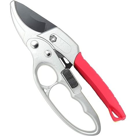 Sécateur à enclume professionnel à cliquet 8" (LZ-DJ-011RS), mécanisme à cliquet, rainure en forme d'enclume, poignée renforcée, sécateur à enclume, outils à main, ciseaux, ébrancheur