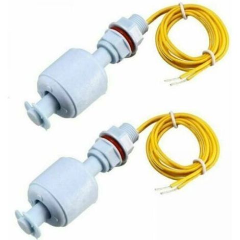 [NEVER USED] Set of 2 PP float switches with cable, designed for use as level switches in pump tanks.