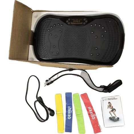 Máquina de ejercicios vibratoria, diseño compacto, conectividad Bluetooth, 9 equipos deportivos. (1/2)