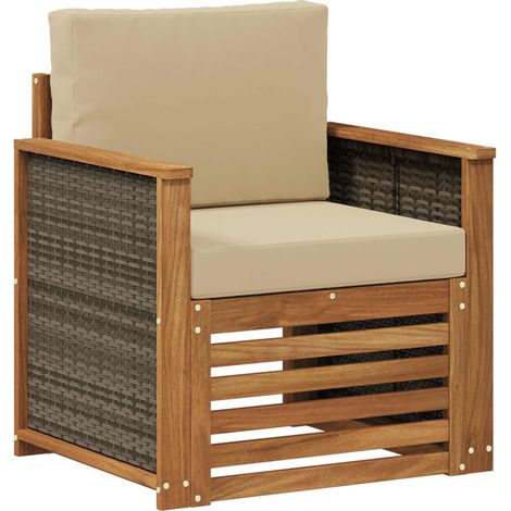 Maison Exclusive - Outdoor Mittelsofa Natur (1/5)