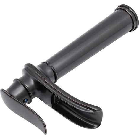Robinet cascade pour vasque laiton noir monocommande (1/5)