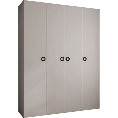 Armario Hartford 554, Cachemira, 246x190x52cm, Puertas de armario: Con bisagras, Número de estantes: 12 (1/5)