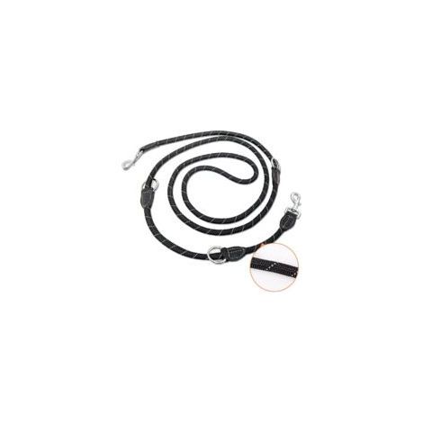 Laisse pour chien, double laisse multifonction de 3 m, réglable dans 3 directions, laisse d'épaule en nylon - Crezuo