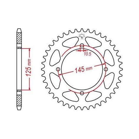Couronne Acier TT Yamaha - 520 - 47 Dents - Similaire JTR857 - Made in Germany