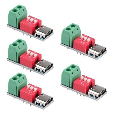 Carte De Déclenchement USB C - Lot De 5 - Module Alimentation 100W - Interrupteur Dip - Pour Tests Électroniques (1/5)