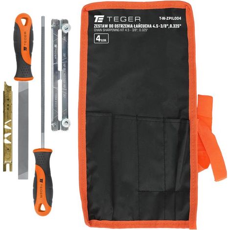 Kit de afilado de cadenas, 4,5/200 mm - 3/8" 0,325" (4 piezas), Teger (1/3)