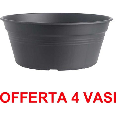 OFFERTA 4 VASO PER BULBI GREEN BASICS BOWL 33CM LIVING BLACK ELHO