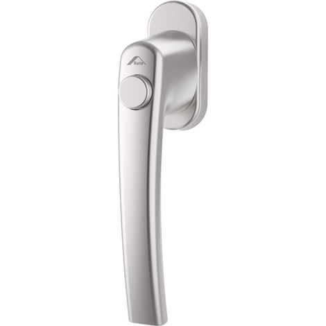 Roto Maniglia originale finestre Line argento naturale con pulsante (1/2)