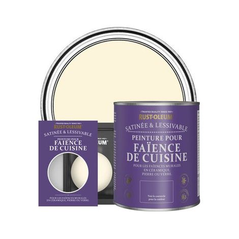 Peinture pour Faïence de Cuisine, Finition Satinée - Crème Fouettée
