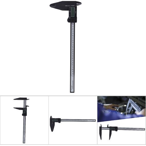 Étrier numérique électronique 300mm avec mâchoires longues pour mesures précises, règle carbone 150mm/300mm (1/5)