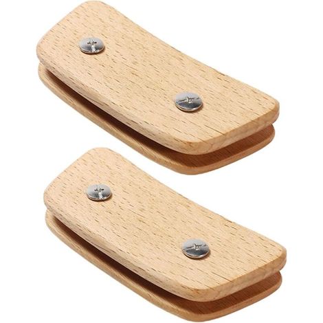 Anti-scalding wooden pot handle supports, universal heat-insulating covers for 29-33 cm pan handles, set of 2, kitchen cooking accessories (1/5)