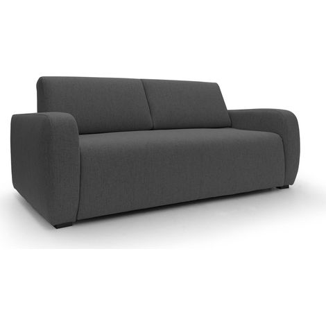 Duna Schlafsofa mit 20 cm Matratze aus wasserfestem Stoff T03 195 cm (mat. 140x197) anthrazit
