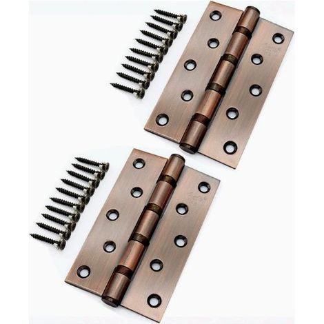 Household Wooden Door Thickened Stainless Steel Silent Bearing Hinges — 5x3x3.0 mm, red