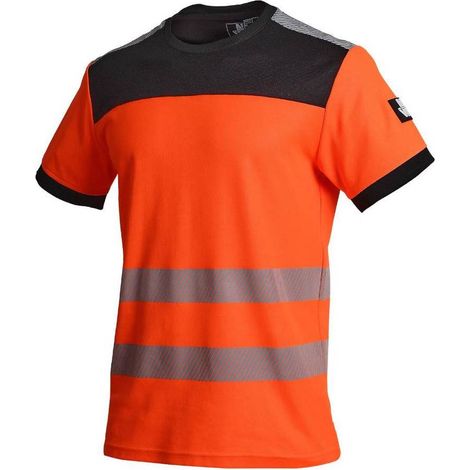 T-Shirt de Travail Haute Visibilité Sunny - Taille M - Orange Fluo - Résistant et Confortable - D-Work