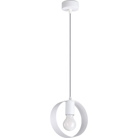Lámparas colgantes Titran blanco acero 1xE27 18cm Sollux (1/5)