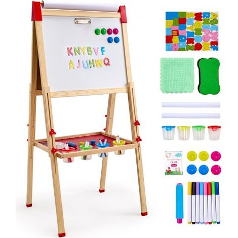 Chevalet d'Art Enfants 3-en-1 Tableau Magnétique Blanc Noir (1/5)
