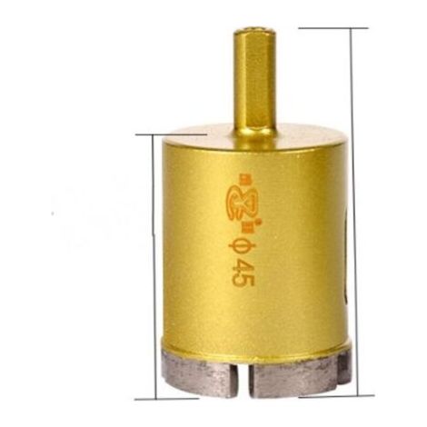 BUNTHAUS Lntyq 45mm Diamant Diamant Scie Trépan, Ardoise Porcelaine Marbre Creux Foret Creux Pour Verre, Céramique, Porcelaine, Tuile, Marbre, Granit (Diamètre De 45mm)