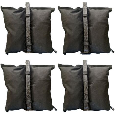 Lot de 4 sacs de lestage pour pavillon à remplir avec du sable Résistant à l'eau et à l'usure jusqu’à 8 kg par élément (1/4)