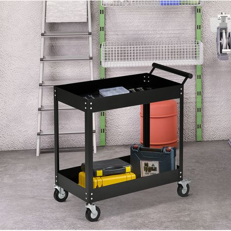 Carrello portautensili 2 ripiani in acciaio 84,5 cm OKMYHOME (1/3)