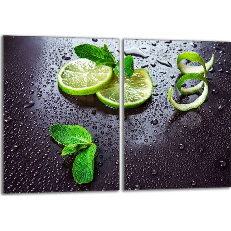 Glasschutzplatte für Herd 2x40x52 Lime (1/5)