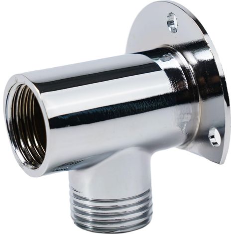 Bras de douche en acier inoxydable, bras d'extension de pommeau de douche, bras de douche résistant à la, extension murale pour pommeau de douche (base de montage) (1/5)