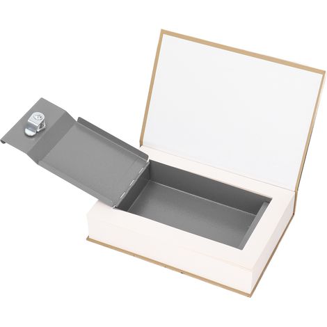 Coffre-fort factice pour livres, robuste et muni d'une clé, idéal pour la maison et les voyages. (1/5)