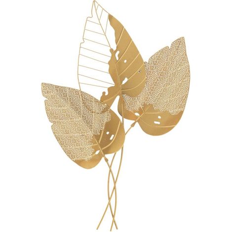 Décoration Murale en Métal "Autumn Leaf" 84cm Or (1/5)