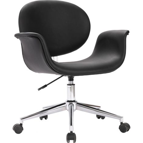 Silla de comedor giratoria de diseño contemporáneo sintético negro CDS020098 (1/5)