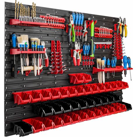 Pannello portautensili 117x78 cm, scaffale per officina/garage (1/5)