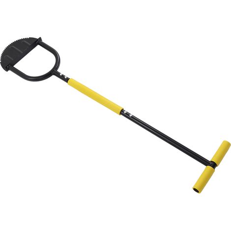 Manuelles Rasenkantenmesser, Stahl-Gartenkantenschneider, gezahnt, T-Griff mit Schaumstoffpolsterung, breites Pedal, robustes Werkzeug zum Kantenschneiden. (1/5)