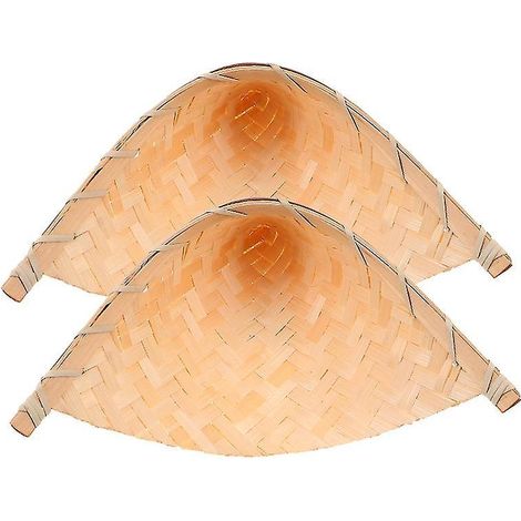 2 paniers en bambou tressé
