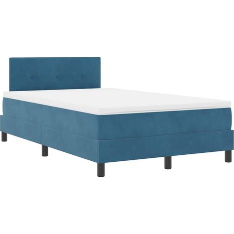 Maison Exclusive - Letto a Sorgente LED con testiera Blu 120 x 190 cm Velluto (1/5)