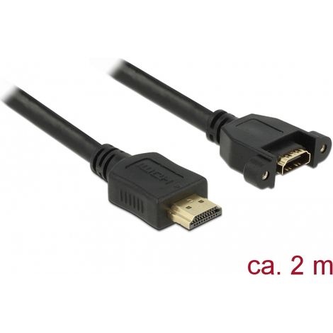 DeLOCK 85464 cable HDMI 2 m HDMI tipo A (Estándar) Negro (1/2)