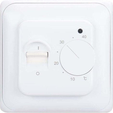 Thermostat mécanique WG01, AC 230 V 16 A pour appareils de Chauffage électrique avec sonde de capteur de Sol, Blanc (1/4)