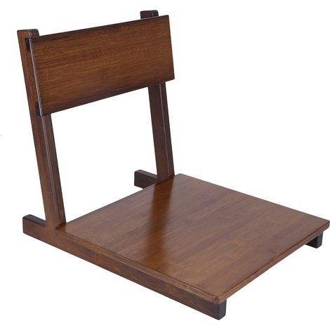 Chaise Tatami, dossier inclinable poli, Phyllostachys Pubescens, chaise de salon japonaise en noyer (1/5)