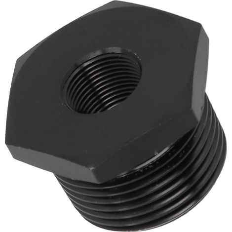 Adaptateur fileté pour filtre à huile intérieur 1/2‑28 vers extérieur 3/4NPT, aluminium noir antirouille, accessoire automobile 011C (1/5)