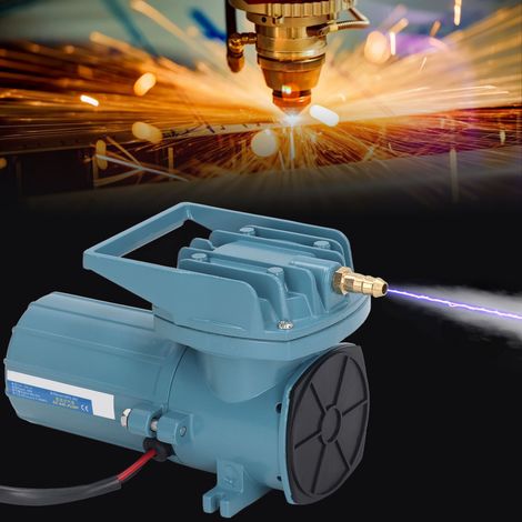 Pompe d'assistance pneumatique 12 V CC pour découpe laser. Compatible avec la plupart des machines de découpe laser. Bords lisses, découpe nette, protection des lentilles laser. Faible niveau sonore. (1/5)