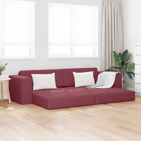 Schlafsofa Weinrot 245 x 78 x 77 cm Stoff (1/5)